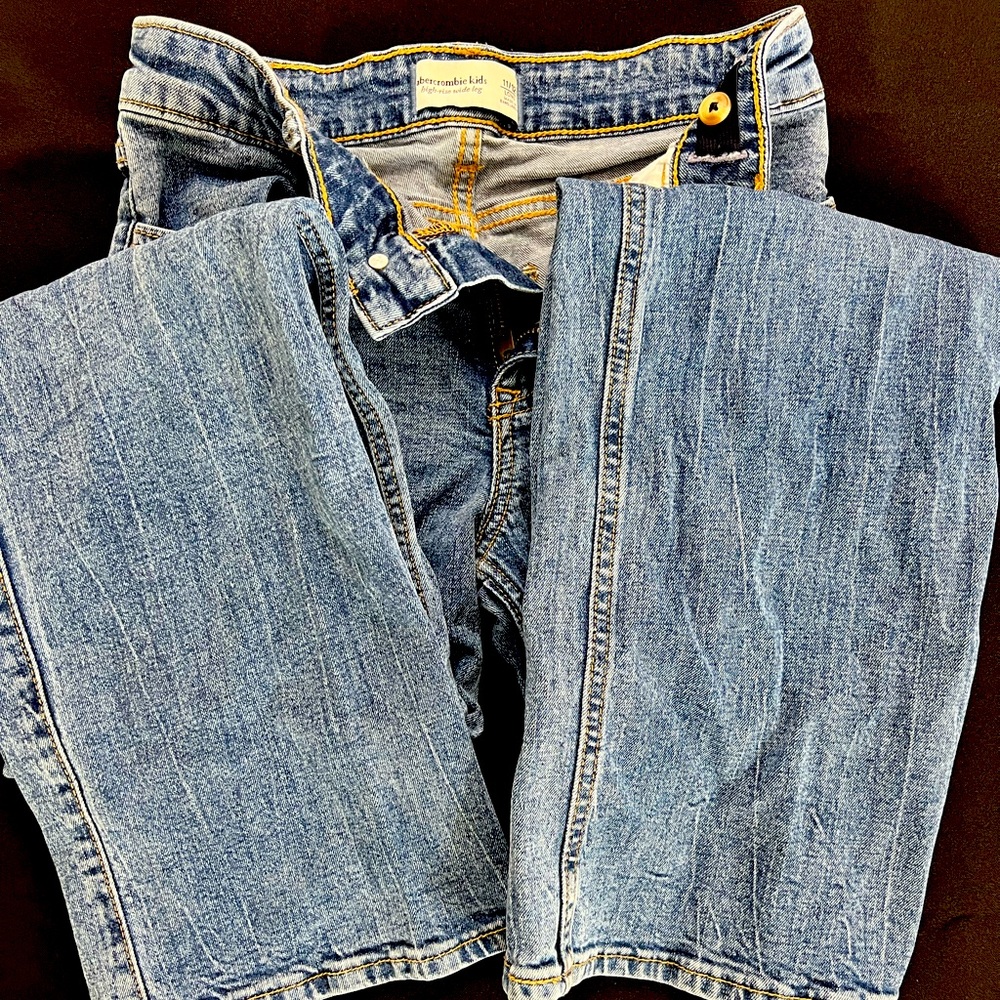 Girls wide leg jeans